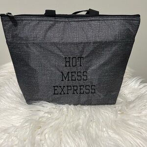 Gray "Hot Mess Express" Cooler Bag